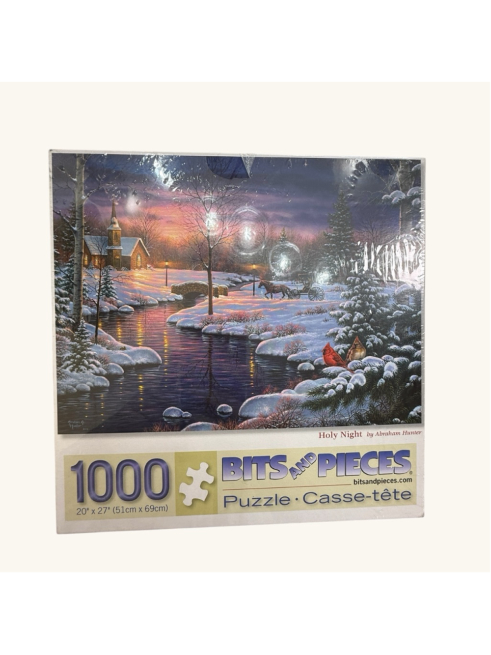 Bits and Pieces Holy Night 1000 Piece Puzzle Abraham Hunter Sealed Winter Scene